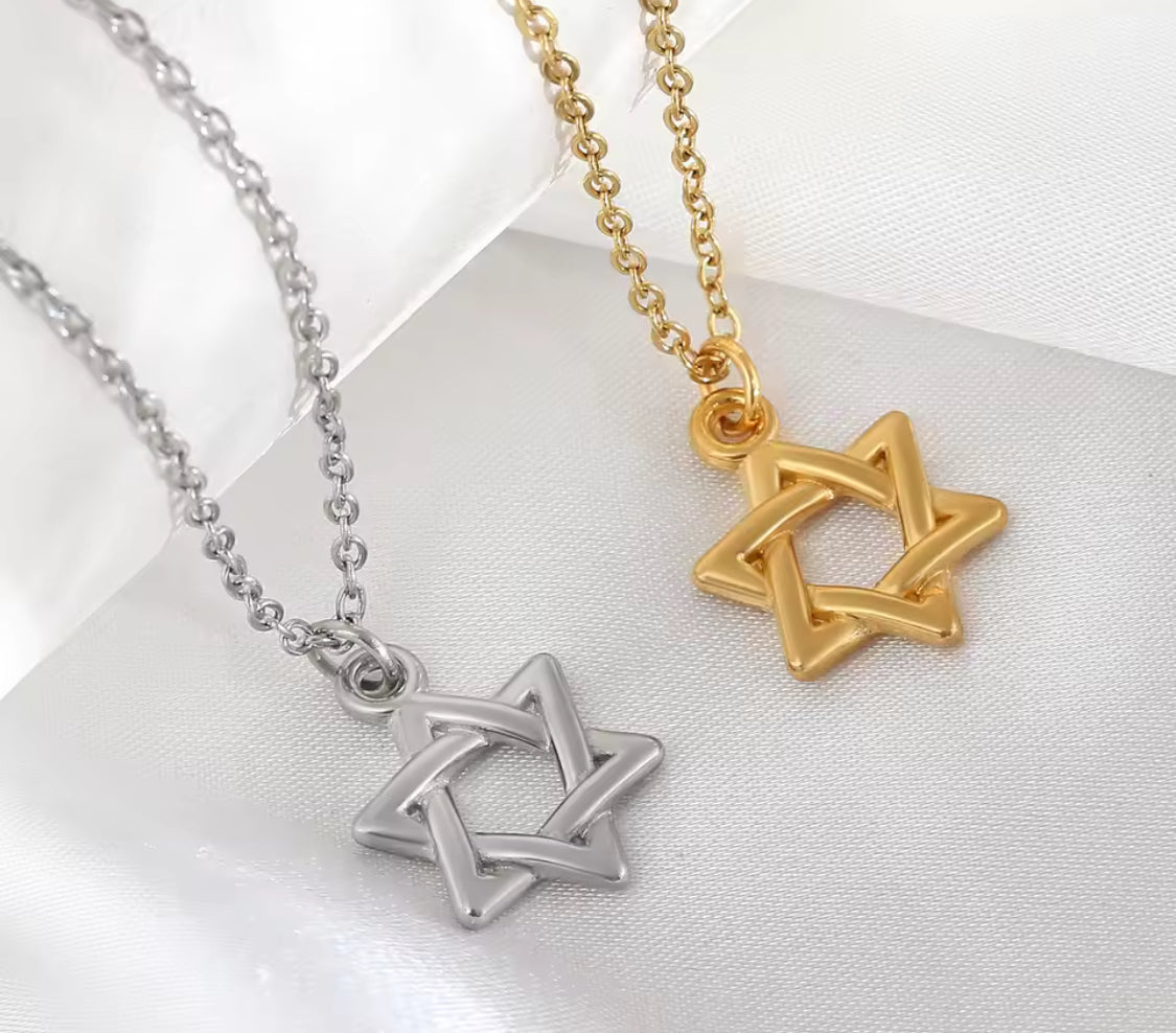 Unisex Magen David Pendant Necklace - Judaica Jewellery