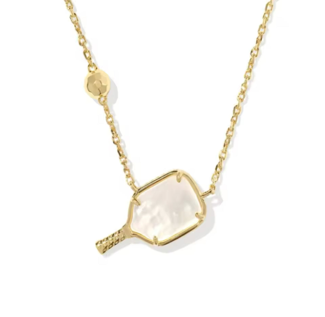 Pickleball Pendant Necklace – Gold, Silver & Mother of Pearl | Style-NV