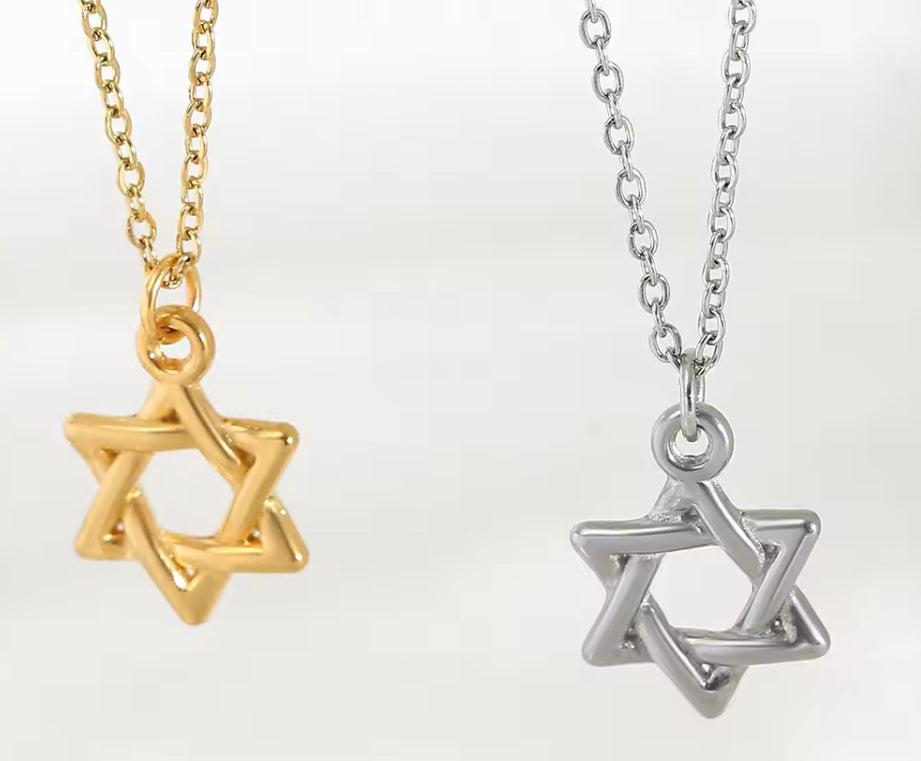 Unisex Magen David Pendant Necklace - Judaica Jewellery