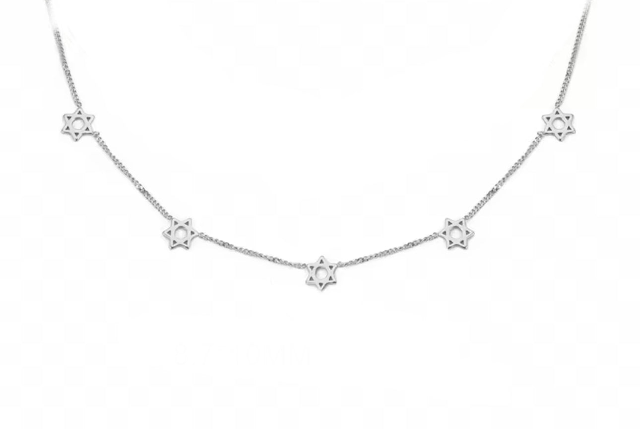 Lux Star of David Magen David Charm Pendant Necklace - Judaica Jewellery- Best Seller