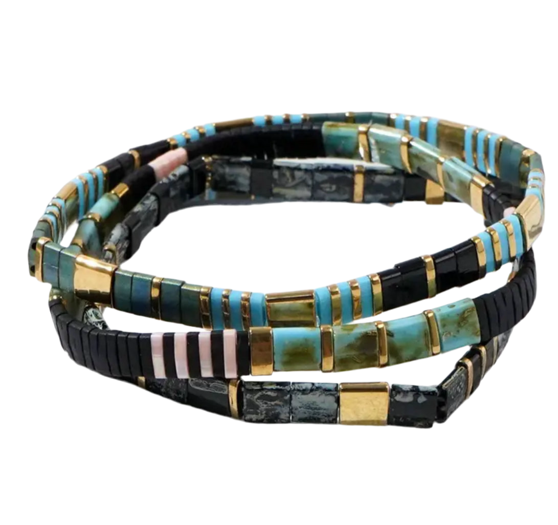 Tila Deep Blue Ocean 3 pack Bracelets