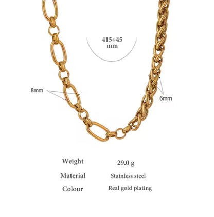 Chunky Combo Link Necklace & Bracelet Set