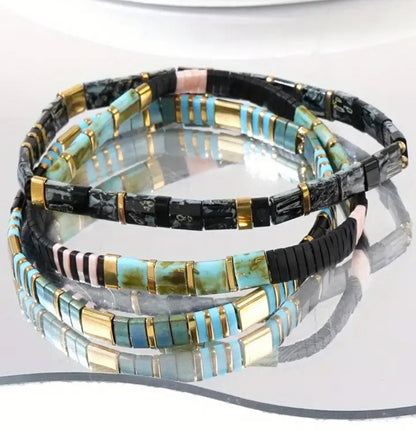 Tila Deep Blue Ocean 3 pack Bracelets