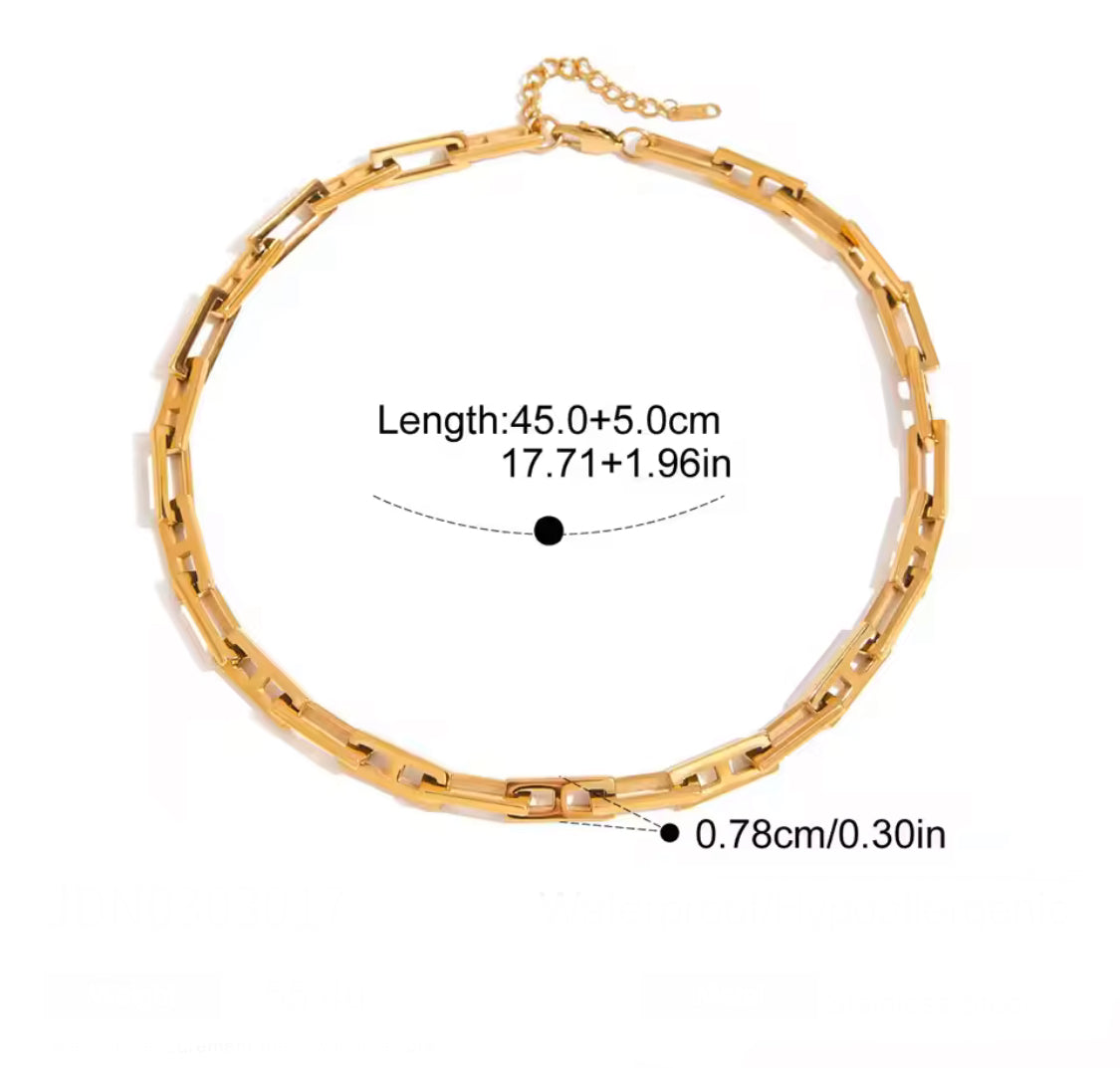 Chunky Link Necklace & Bracelet Set