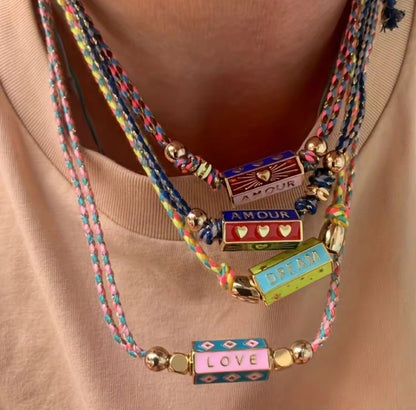 LOVE AMOUR & EVIL EYE Rope Necklaces