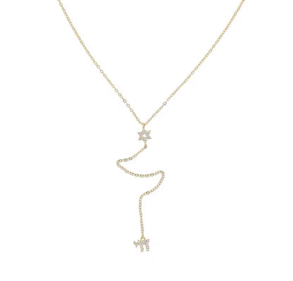 Star of David - Magen David, Hamsa & Chai Diamante Charm Necklace - Judaica Jewellery