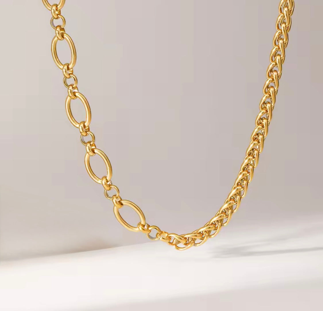 Chunky Combo Link Necklace & Bracelet Set