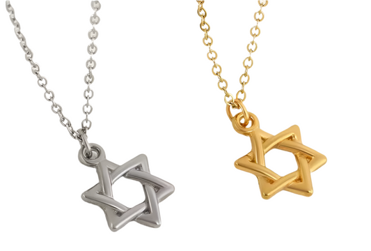 Unisex Magen David Pendant Necklace - Judaica Jewellery