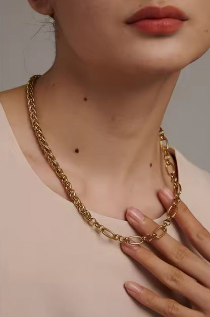 Chunky Combo Link Necklace & Bracelet Set