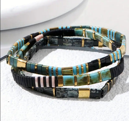 Tila Deep Blue Ocean 3 pack Bracelets