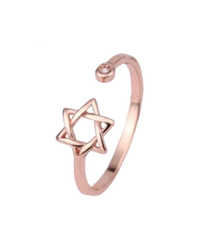 Magen David Star of David Adjustable Ring