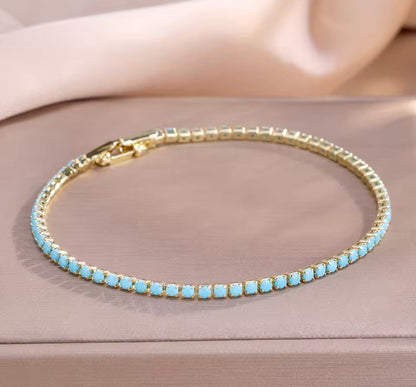 Clover & Turquoise Stack Bracelets