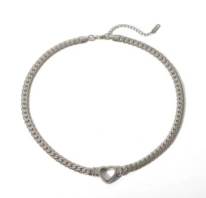 Chunky Heart Link Necklace