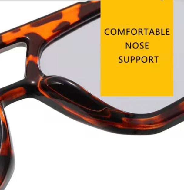 Oversized Double Bridge Sunglasses – Premium UV400 Protection - Style-NV