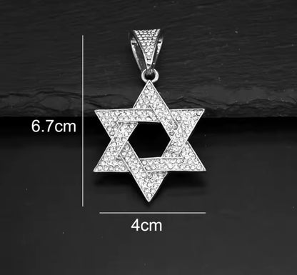 Loud and proud Magen David Necklace, Star of David Pendant in Gold & Silver
