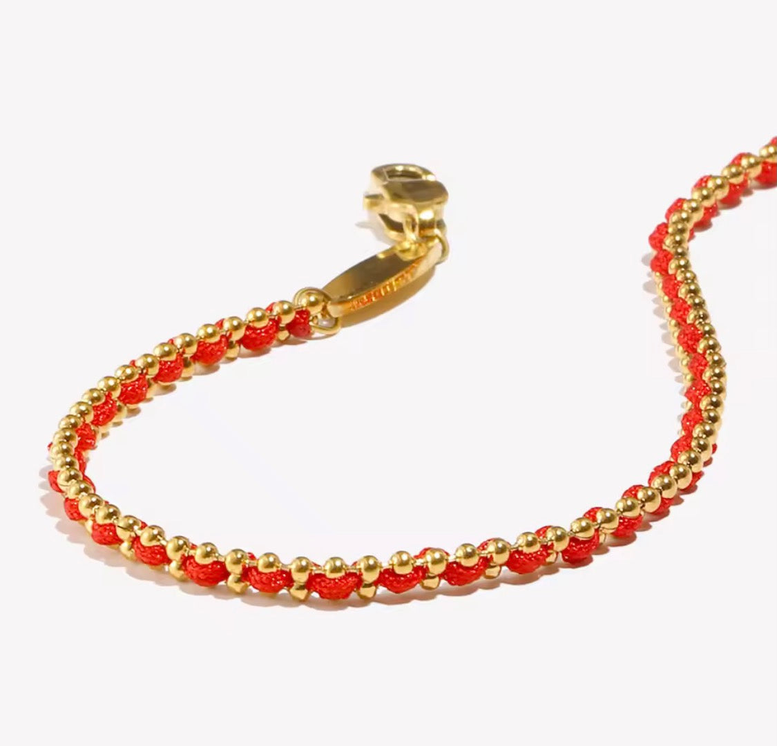 Red Ribbon Protection Bracelet – Gold or Silver Waterproof & Tarnish-Free