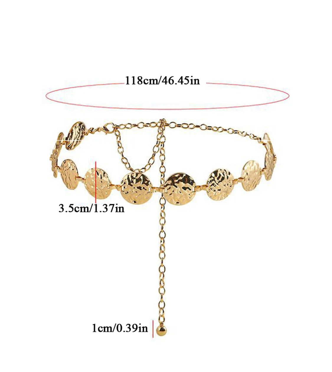 Circular Coin Style Multi Disk Chain Belt