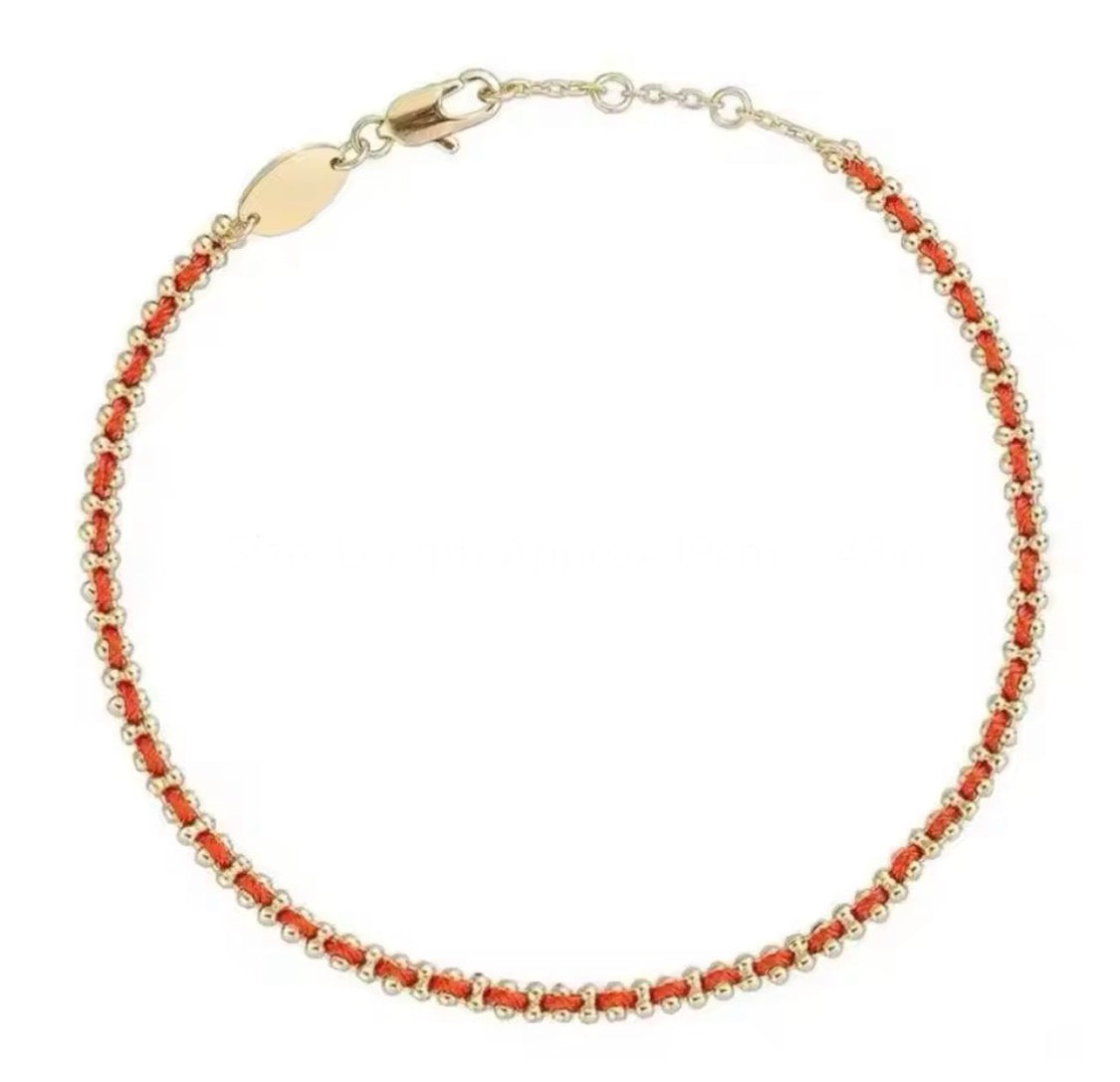 Red Ribbon Protection Bracelet – Gold or Silver Waterproof & Tarnish-Free
