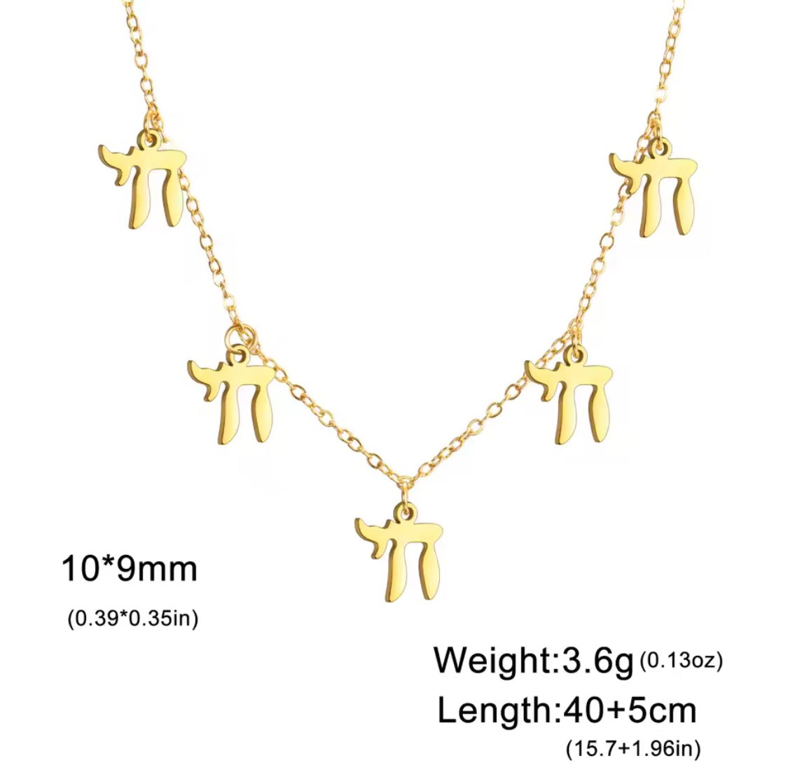 Chai Pendant Necklace — Delicate Gold-Plated Judaica Jewellery for Everyday & Occasions