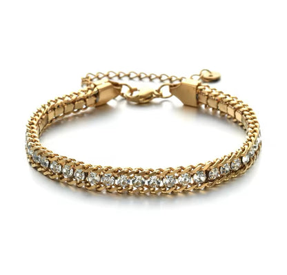 Chain inspired Tennis Bracelet