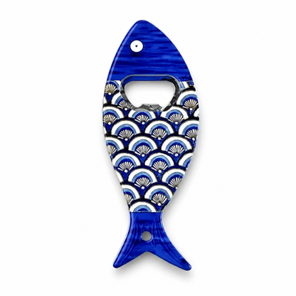 Evil Eye Magnetic Bottle Opener Fridge Magnet – Blue Fish Design