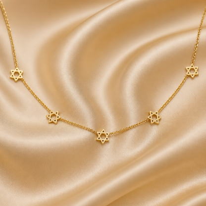 Star of David Magen David Necklace | Gold Plated | Style-NV