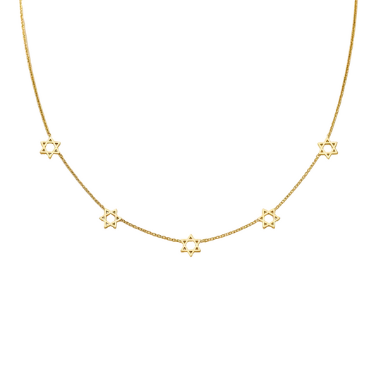 Star of David Magen David Necklace | Gold Plated | Style-NV