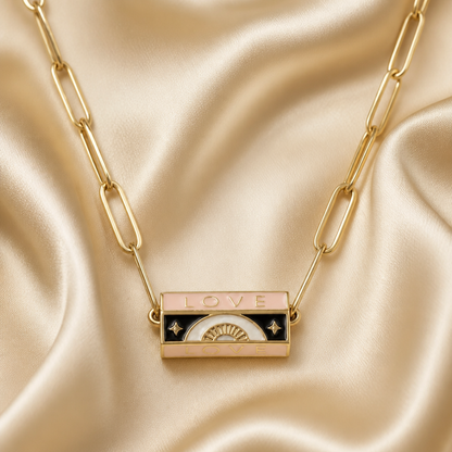 Enamel Evil Eye Beaded Paperclip Necklaces – Gold Plated Protection & Style