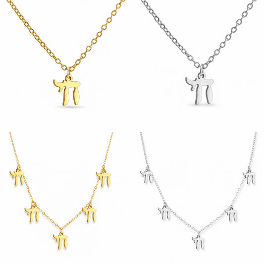 Chai Pendant Necklace — Delicate Gold-Plated Judaica Jewellery for Everyday & Occasions