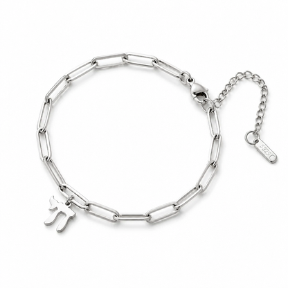 Chai Symbol Paperclip Bracelet - Gold & Silver Plated Judaica