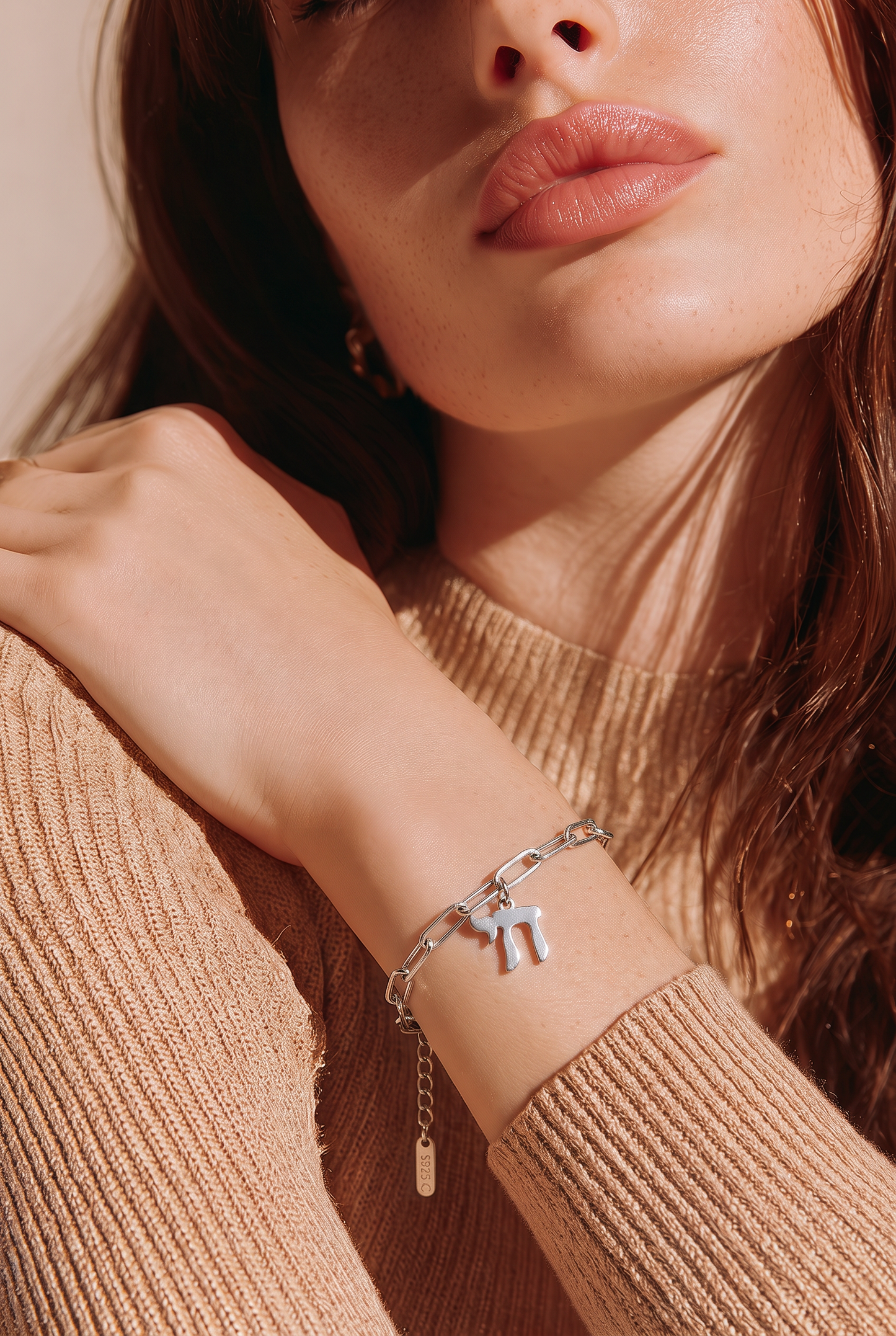 Chai Symbol Paperclip Bracelet - Gold & Silver Plated Judaica