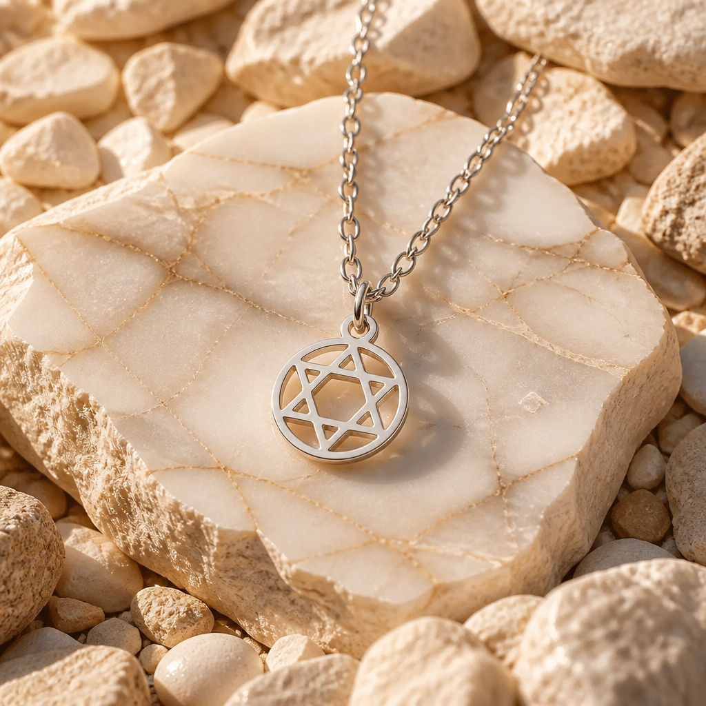 Dainty Magen David Necklace, Star of David Pendant in Gold & Silver