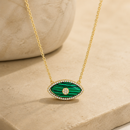 Evil Eye Pendant Necklace | 18K Gold Plated | Style-NV