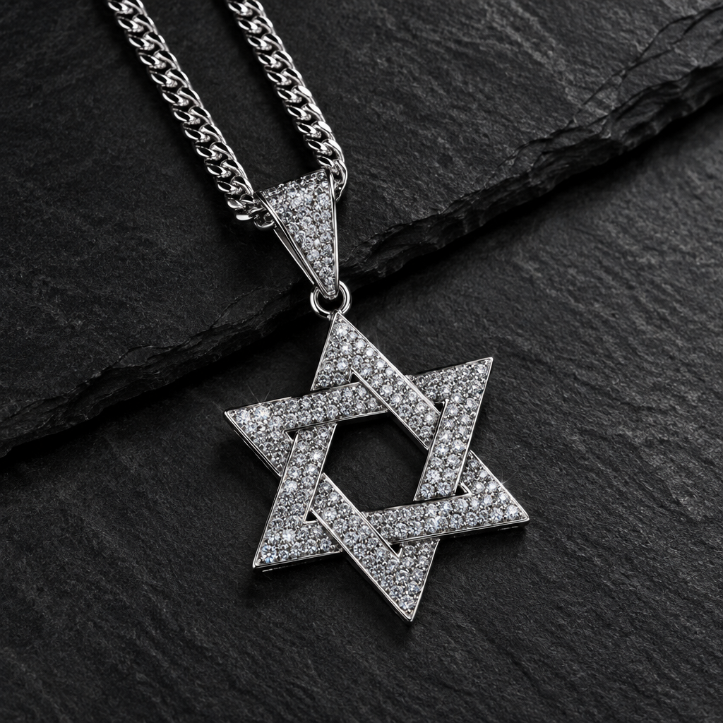 Loud and proud Magen David Necklace, Star of David Pendant in Gold & Silver