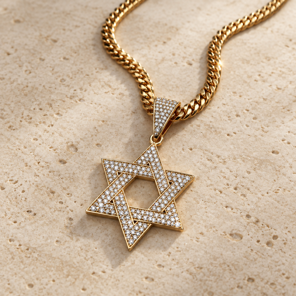 Loud and proud Magen David Necklace, Star of David Pendant in Gold & Silver