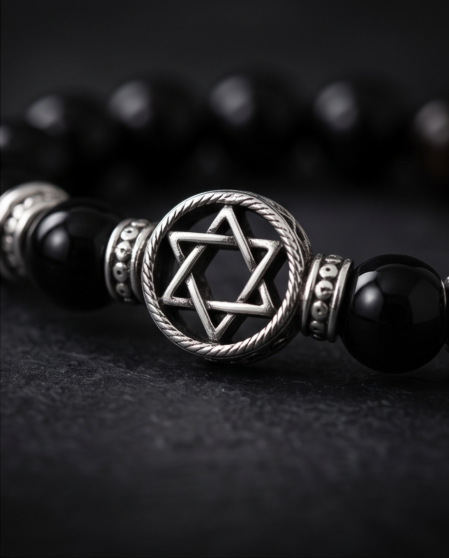 Men’s Star of David Elastic Bracelet – Magen David Jewish Bracelet | Unisex