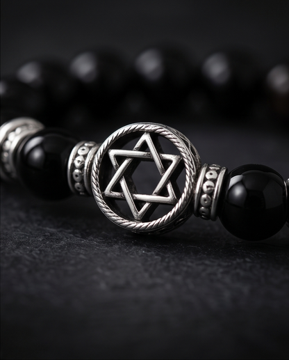 Men’s Star of David Elastic Bracelet – Magen David Jewish Bracelet | Unisex