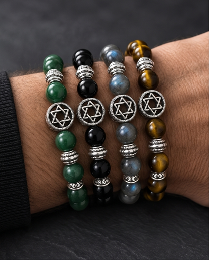 Men’s Star of David Elastic Bracelet – Magen David Jewish Bracelet | Unisex