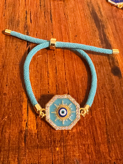 Evil Eye Adjustable Rope Bracelets
