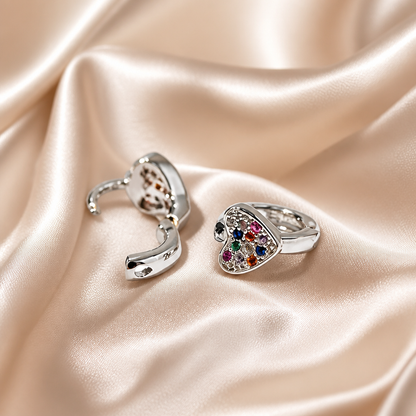 Delicate Heart Huggie Earrings – Gold & Silver | Style-NV