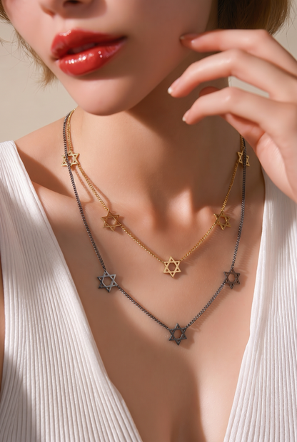 Lux Star of David Magen David Charm Pendant Necklace - Judaica Jewellery- Best Seller (Copy)