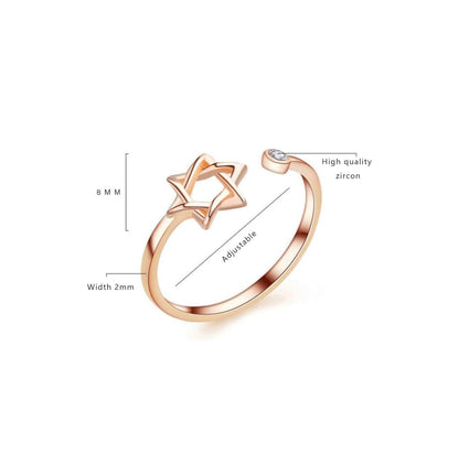 Magen David Star of David Adjustable Ring