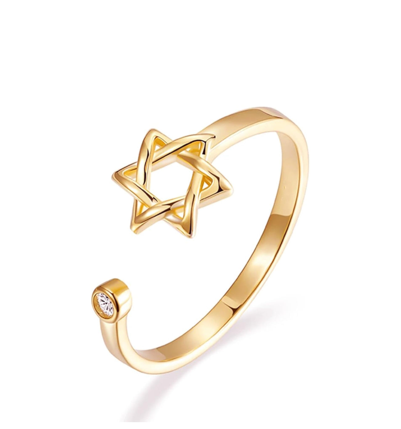 Magen David Star of David Adjustable Ring