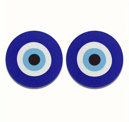 2pc Evil Eye water absorbable car cup holder / coasters