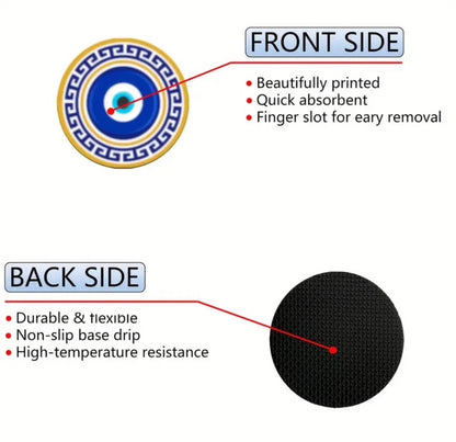 2pc Evil Eye water absorbable car cup holder / coasters