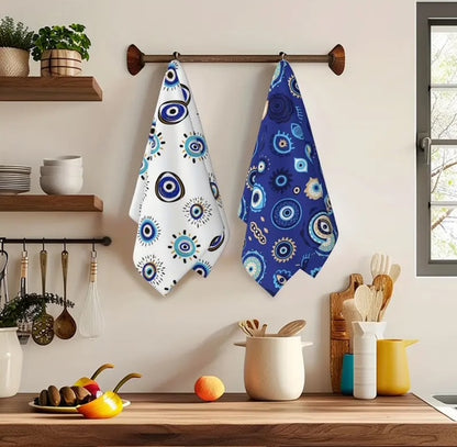 2 Pack Evil Eye 🧿 Dishcloths/ Hand Towels